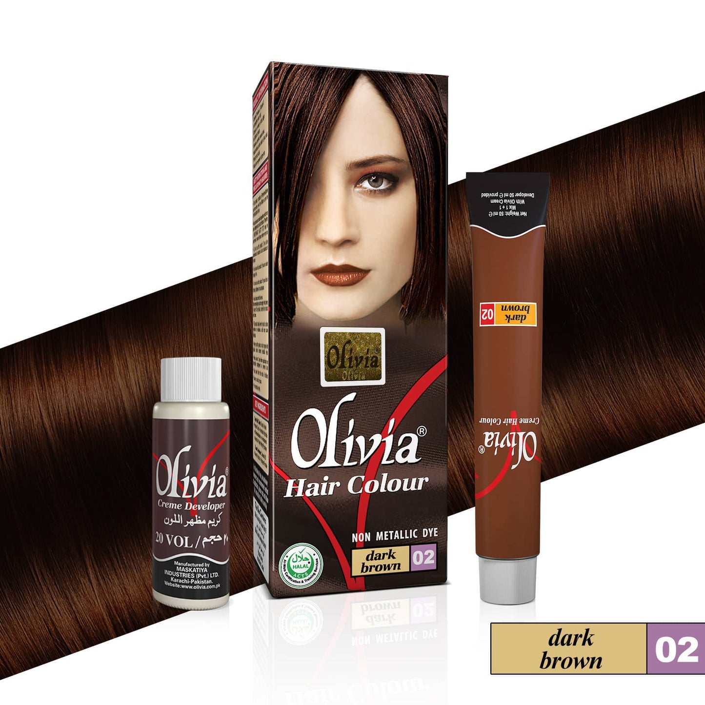 Olivia Hair Color Dark Brown No. 2 - 50ml