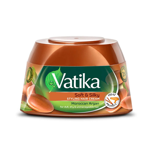 Vatika Moroccan Argan Soft & Silky Styling Hair Cream - 140ml