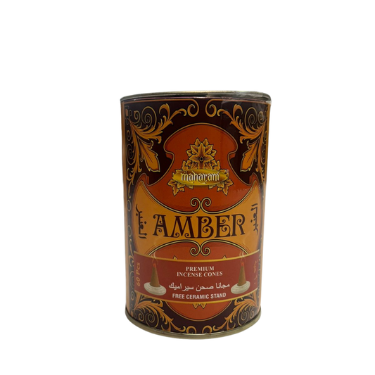 Maharani Amber Incense Cone - 60 pieces