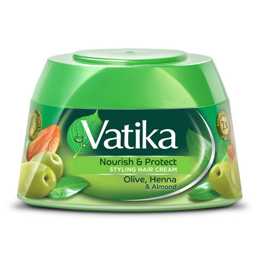 Vatika Olive, Henna & Almond Nourish and Protect Styling Hair Cream - 140ml