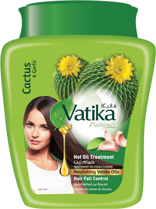 Vatika Cactus & Garlic Hair Fall Control Hot Oil Treatment - 500g